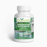 NutraVu Magnesium Glycinate 2500mg, Non-GMO, Gluten-Free, Calming Effect, Bone & Joint Support, Natural Sleep Aid, 90 Capsules
