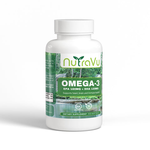 Omega-3 EPA 180mg + DHA 120mg - Gluten Free - Non-GMO
