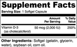 Vitamin D3 2,000 IU  - Gluten Free